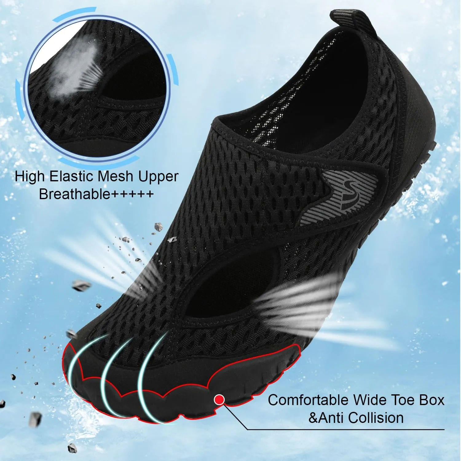 Spesoul Water Shoes for Women Men Quick Dry Aqua Socks for Swim Beach Pool Hiking Training Summer Sandals Outdoor Zero Drop Barefoot Shoes