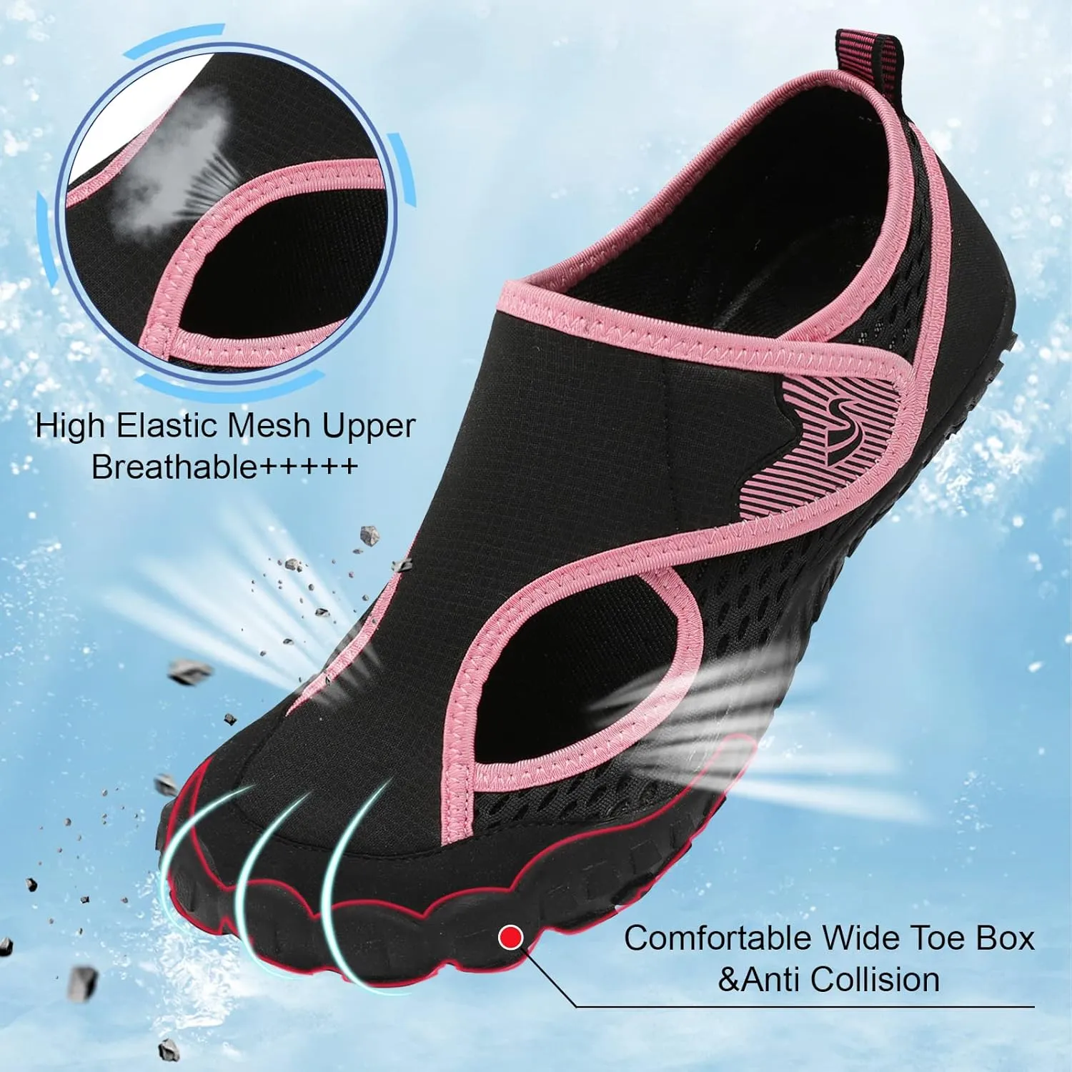 Spesoul Water Shoes for Women Men Quick Dry Aqua Socks for Swim Beach Pool Hiking Training Summer Sandals Outdoor Zero Drop Barefoot Shoes