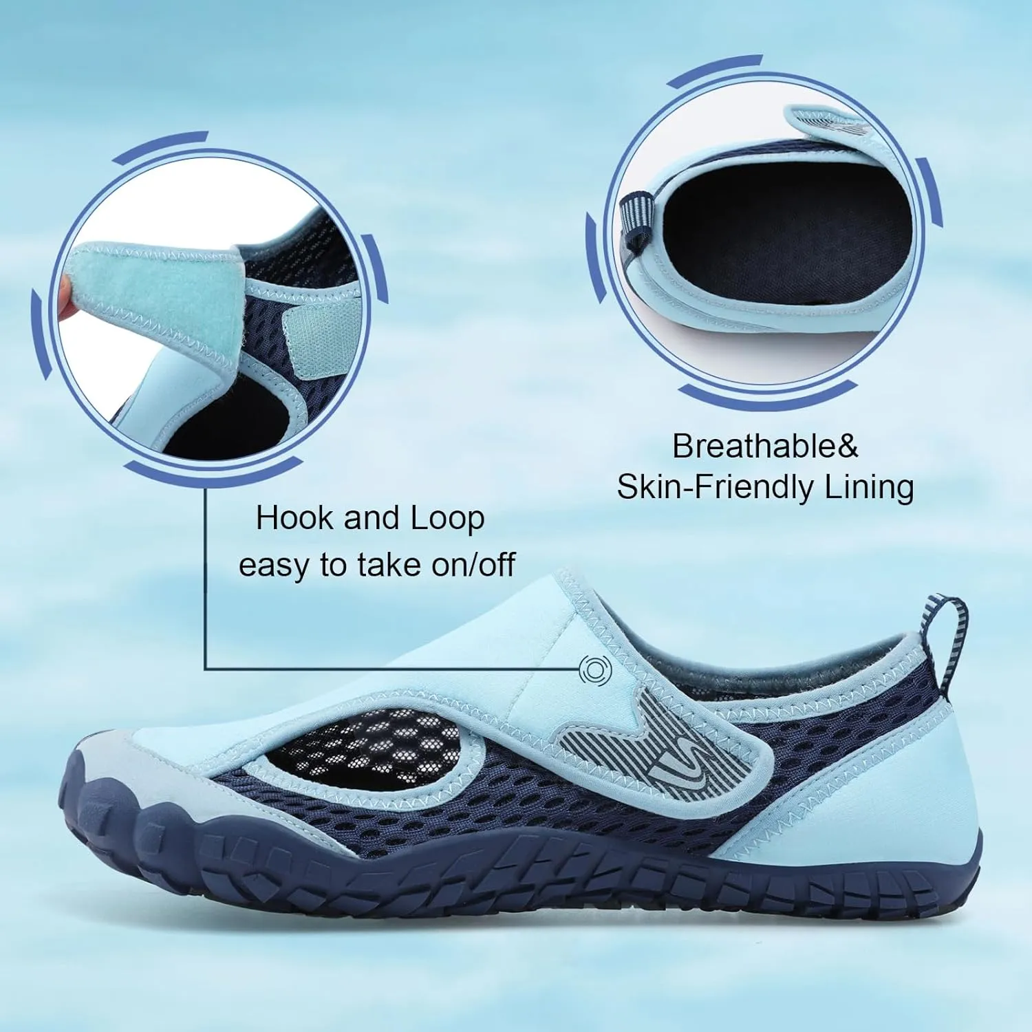 Spesoul Water Shoes for Women Men Quick Dry Aqua Socks for Swim Beach Pool Hiking Training Summer Sandals Outdoor Zero Drop Barefoot Shoes