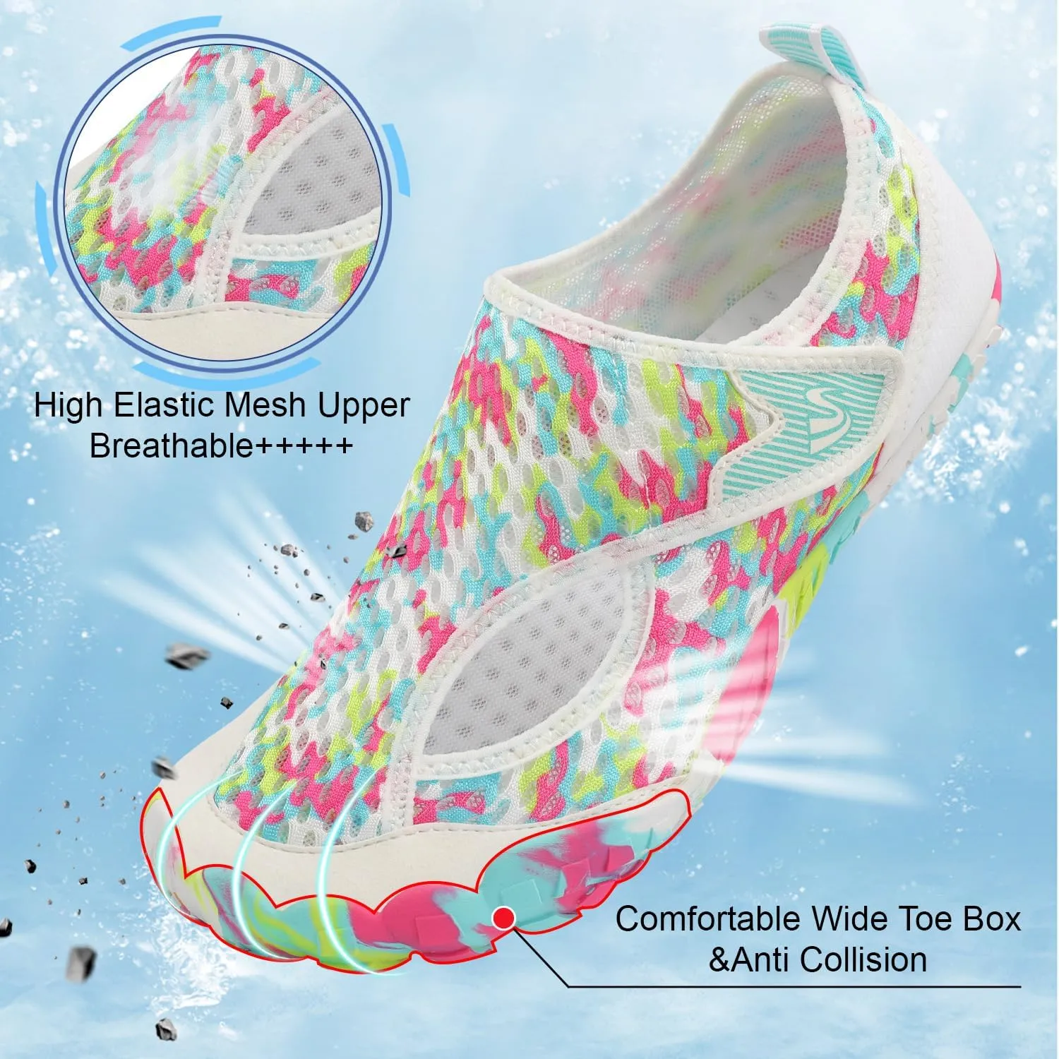 Spesoul Water Shoes for Women Men Quick Dry Aqua Socks for Swim Beach Pool Hiking Training Summer Sandals Outdoor Zero Drop Barefoot Shoes