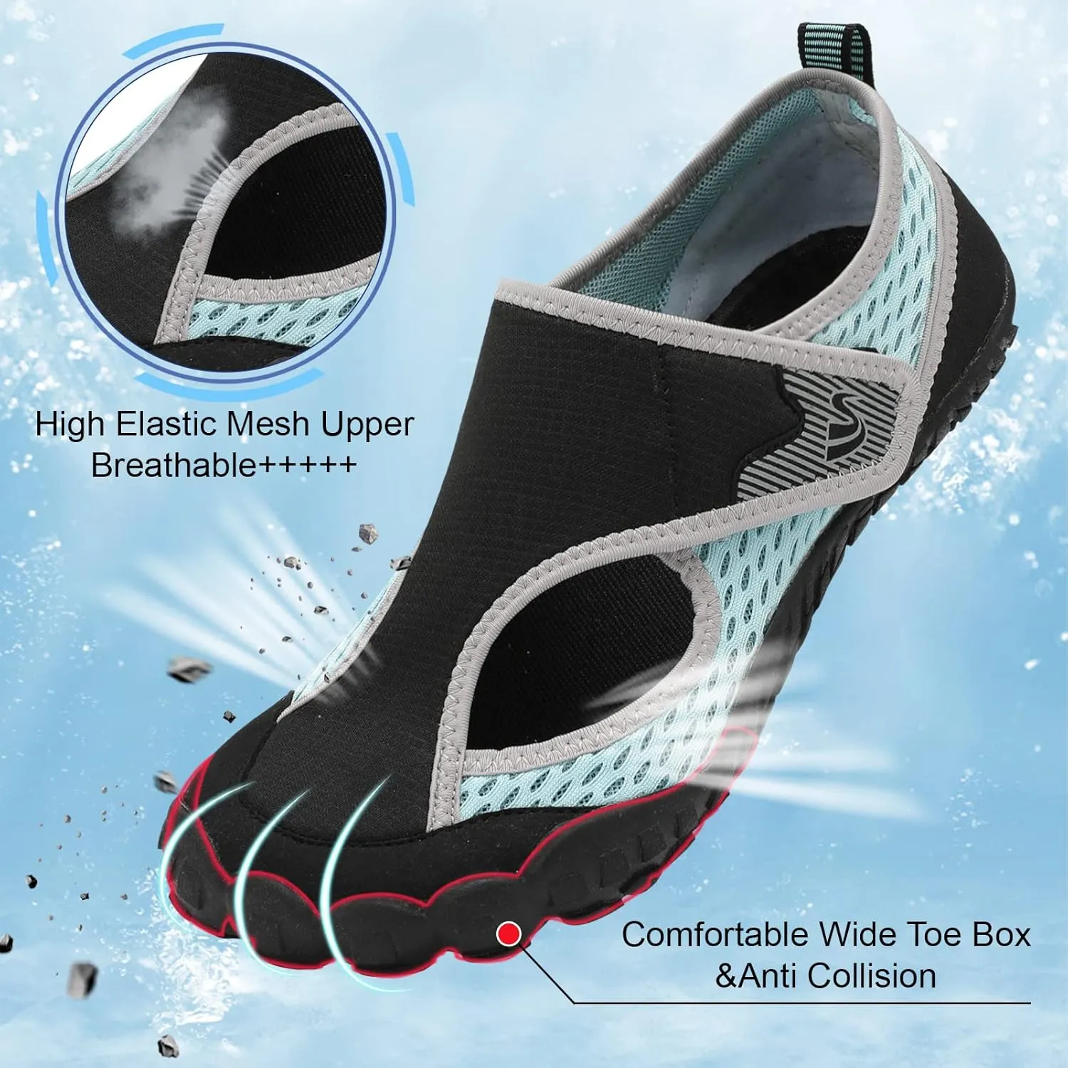 Spesoul Water Shoes for Women Men Quick Dry Aqua Socks for Swim Beach Pool Hiking Training Summer Sandals Outdoor Zero Drop Barefoot Shoes