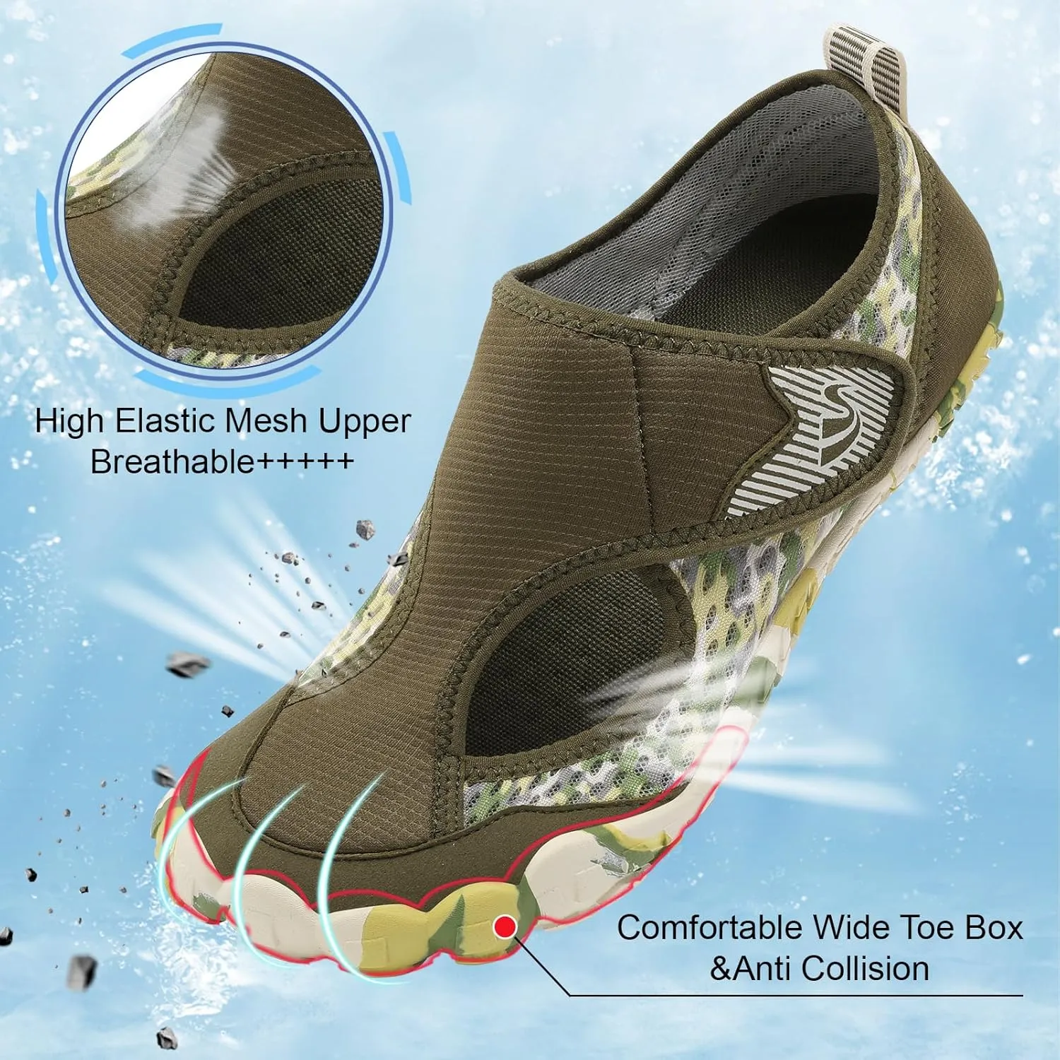 Spesoul Water Shoes for Women Men Quick Dry Aqua Socks for Swim Beach Pool Hiking Training Summer Sandals Outdoor Zero Drop Barefoot Shoes