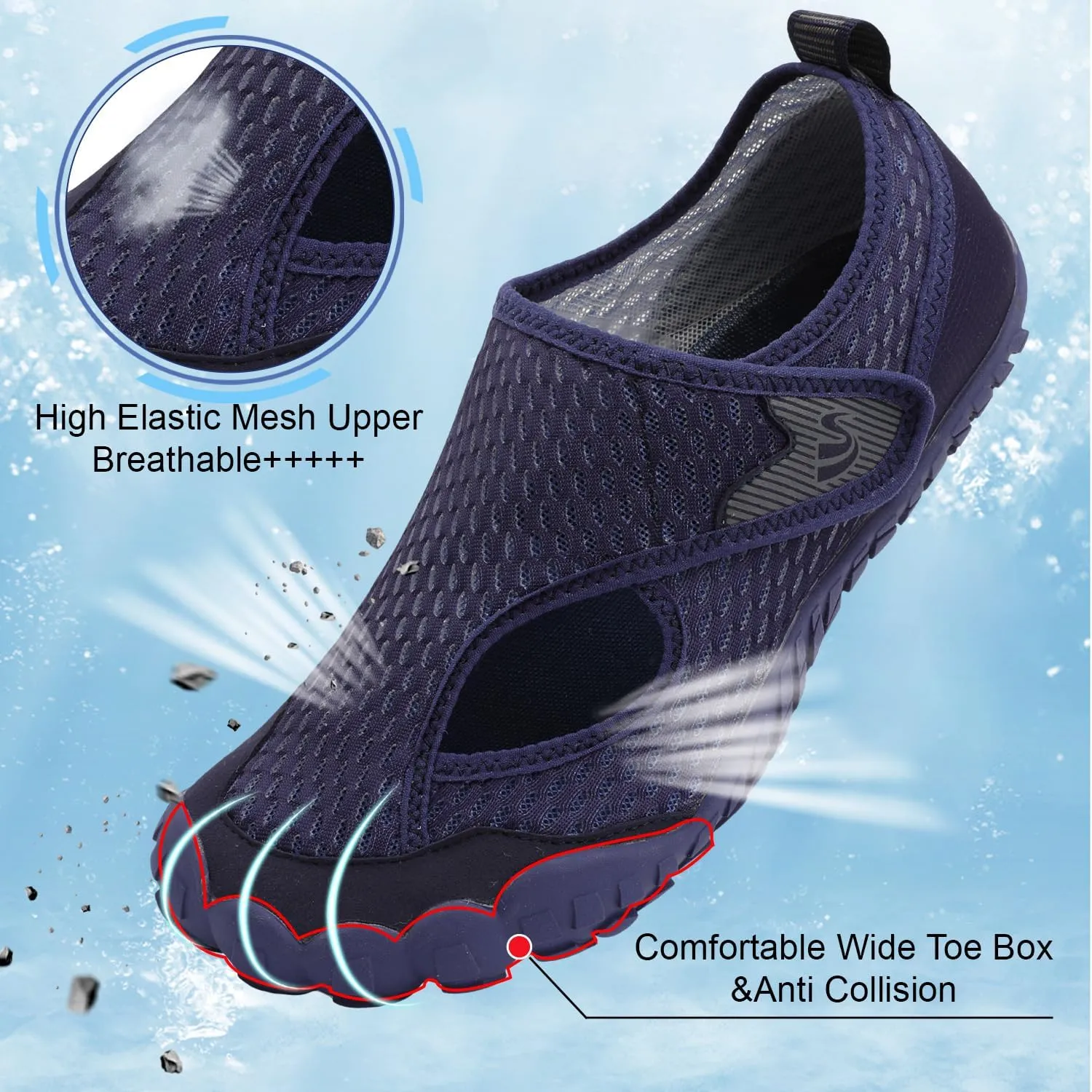 Spesoul Water Shoes for Women Men Quick Dry Aqua Socks for Swim Beach Pool Hiking Training Summer Sandals Outdoor Zero Drop Barefoot Shoes