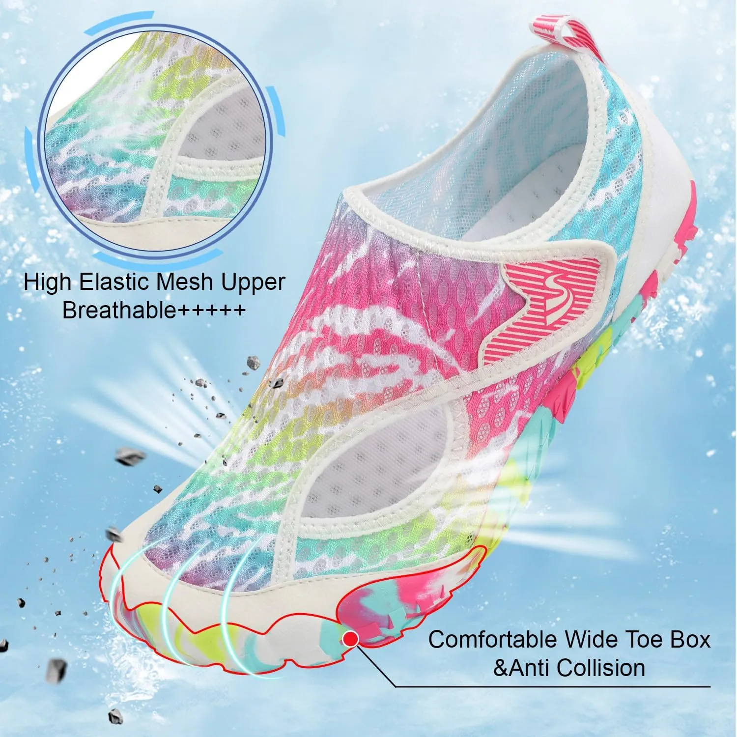 Spesoul Water Shoes for Women Men Quick Dry Aqua Socks for Swim Beach Pool Hiking Training Summer Sandals Outdoor Zero Drop Barefoot Shoes