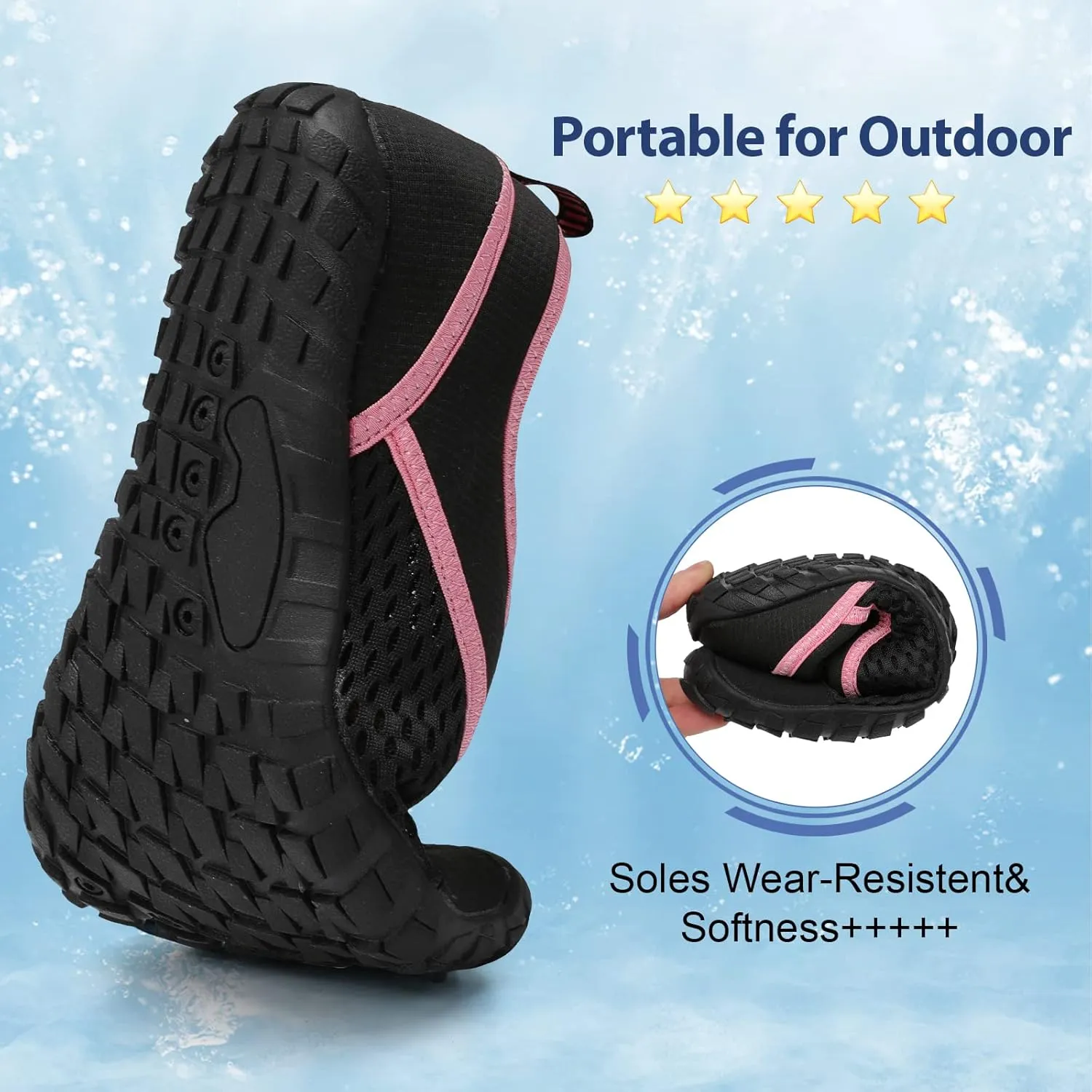 Spesoul Water Shoes for Women Men Quick Dry Aqua Socks for Swim Beach Pool Hiking Training Summer Sandals Outdoor Zero Drop Barefoot Shoes