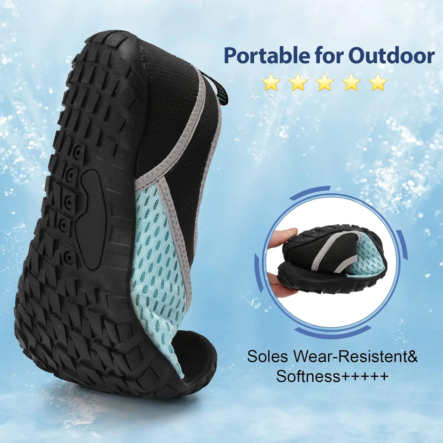 Spesoul Water Shoes for Women Men Quick Dry Aqua Socks for Swim Beach Pool Hiking Training Summer Sandals Outdoor Zero Drop Barefoot Shoes