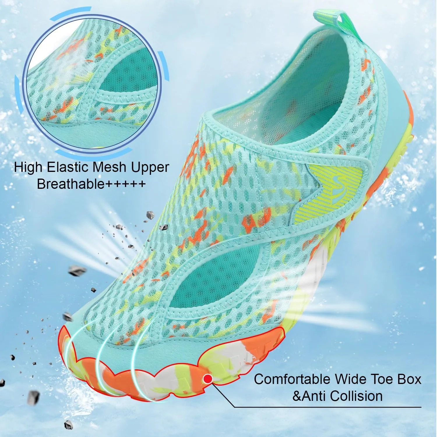 Spesoul Water Shoes for Women Men Quick Dry Aqua Socks for Swim Beach Pool Hiking Training Summer Sandals Outdoor Zero Drop Barefoot Shoes