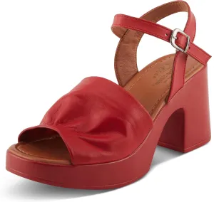 Spring Step NEWLONDON Women's Platform Block Heel Sandals with Buttery Leather Upper