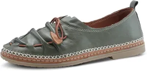 Spring Step Women's Berna Leather Loafer – Artistic Slip-On Comfort Shoe with Padded Insole, Elastic Vamp, and Durable Rubber Outsole