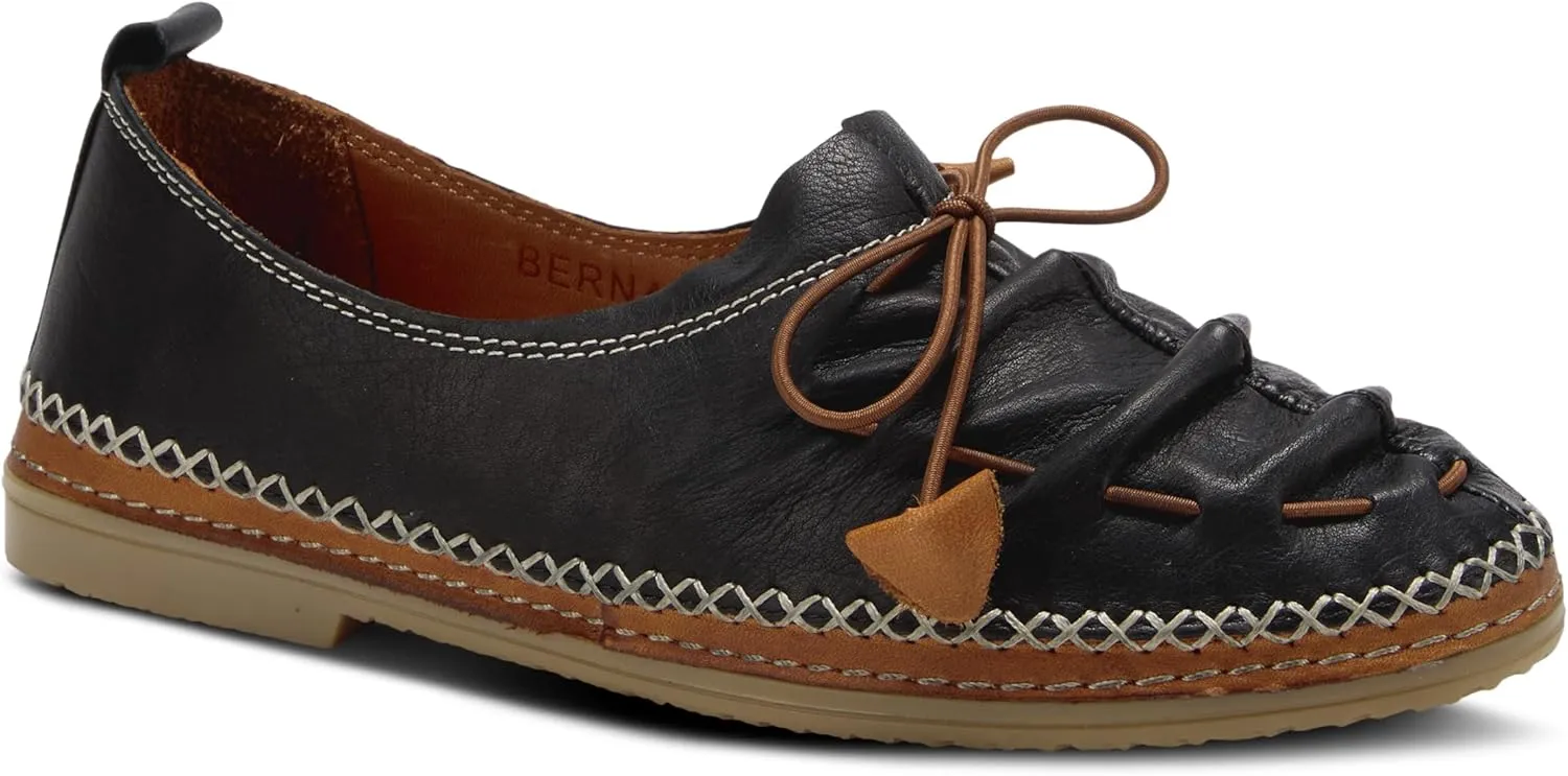 Spring Step Women's Berna Leather Loafer – Artistic Slip-On Comfort Shoe with Padded Insole, Elastic Vamp, and Durable Rubber Outsole
