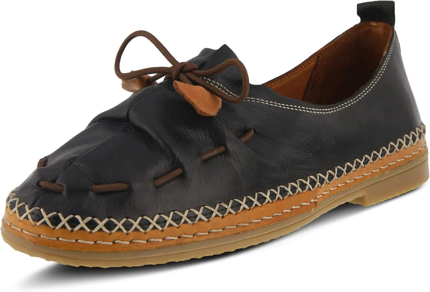 Spring Step Women's Berna Leather Loafer – Artistic Slip-On Comfort Shoe with Padded Insole, Elastic Vamp, and Durable Rubber Outsole