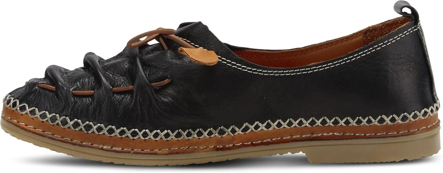 Spring Step Women's Berna Leather Loafer – Artistic Slip-On Comfort Shoe with Padded Insole, Elastic Vamp, and Durable Rubber Outsole