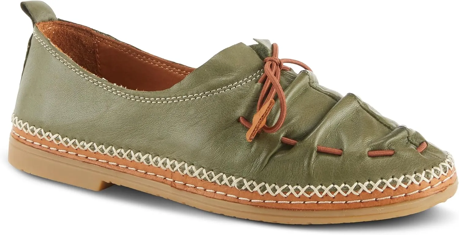 Spring Step Women's Berna Leather Loafer – Artistic Slip-On Comfort Shoe with Padded Insole, Elastic Vamp, and Durable Rubber Outsole