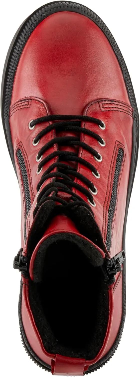 Spring Step Women's HOYLEIN Combat Boots with Double Zipper, Rich Leathers, and Removable Insoles