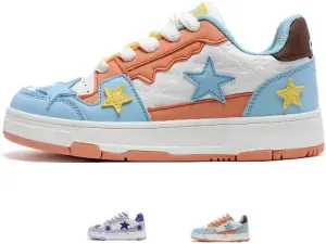 Star Chunky Sneakers Women Trendy Casual Aesthetic Skate Walking Shoes Street Thick Sole Platform Shoes