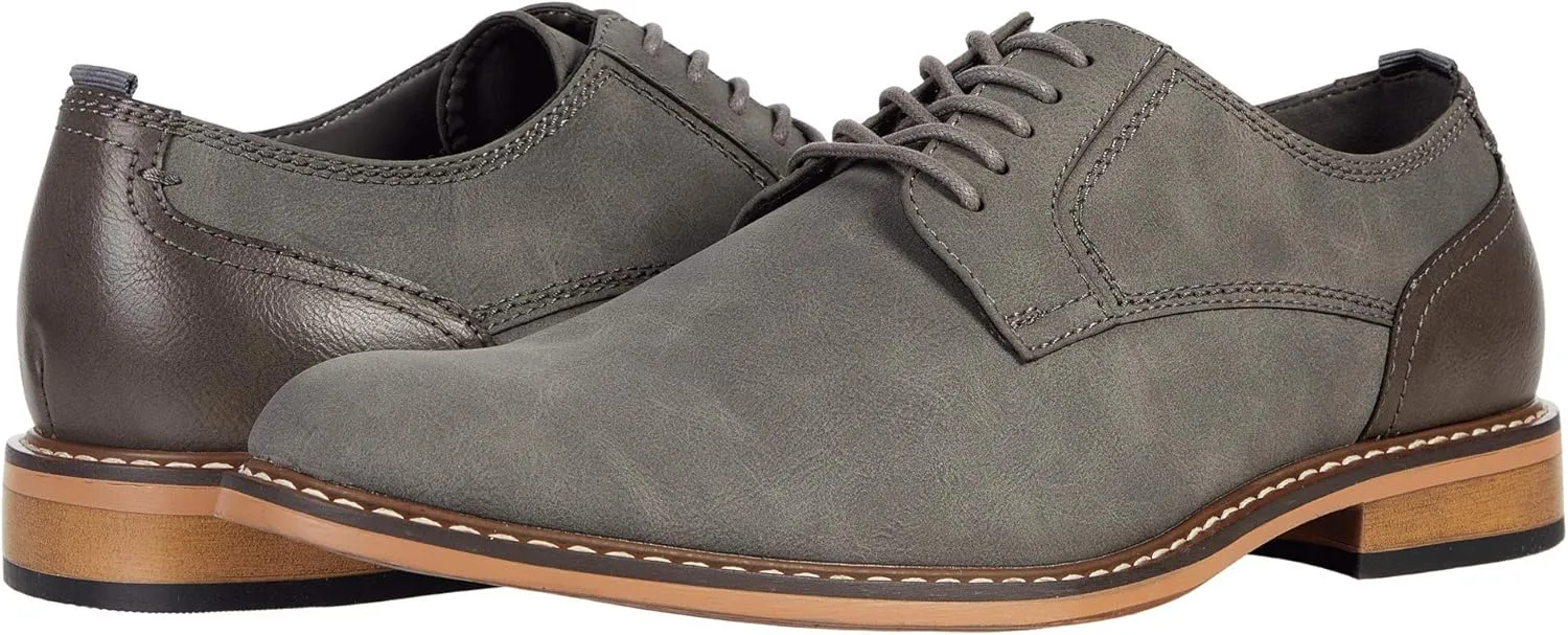 Steve Madden Ajapp Oxford Shoes for Men - Man-Made Upper with Lace-Up Vamp, Round Toe Design, and Durable Outsole
