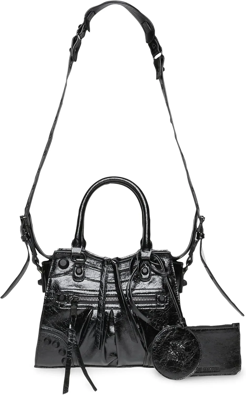 Steve Madden Celia Satchel For Women - Adjustable Shoulder Carry Strap, Elegant and Spacious Satchel Handbag