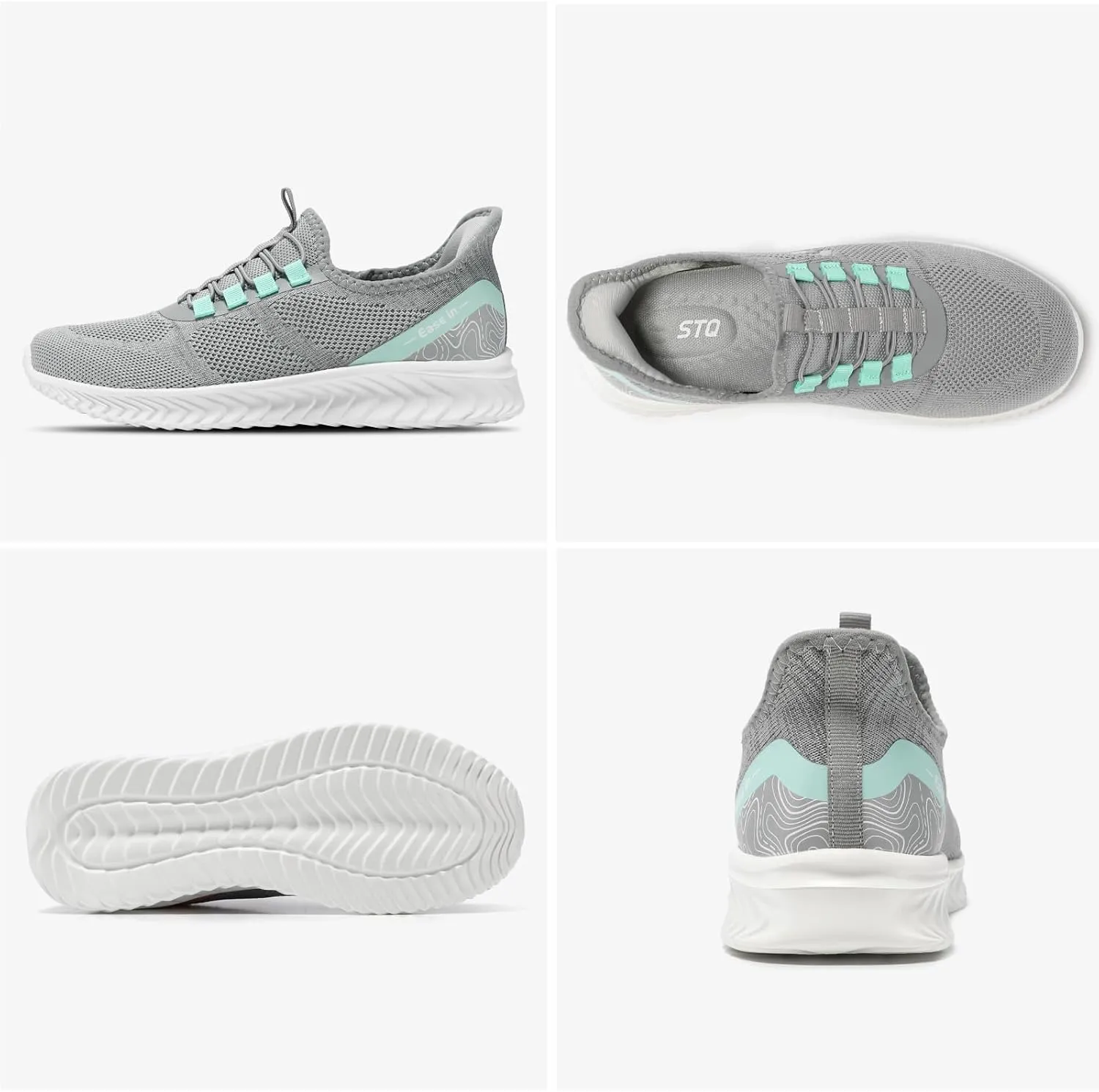 STQ Slip On Shoes Women Orthopedic Walking Sneakers Lightweight Ladies Pregnancy Maternity Tennis Shoes for Plantar Fasciitis Relief