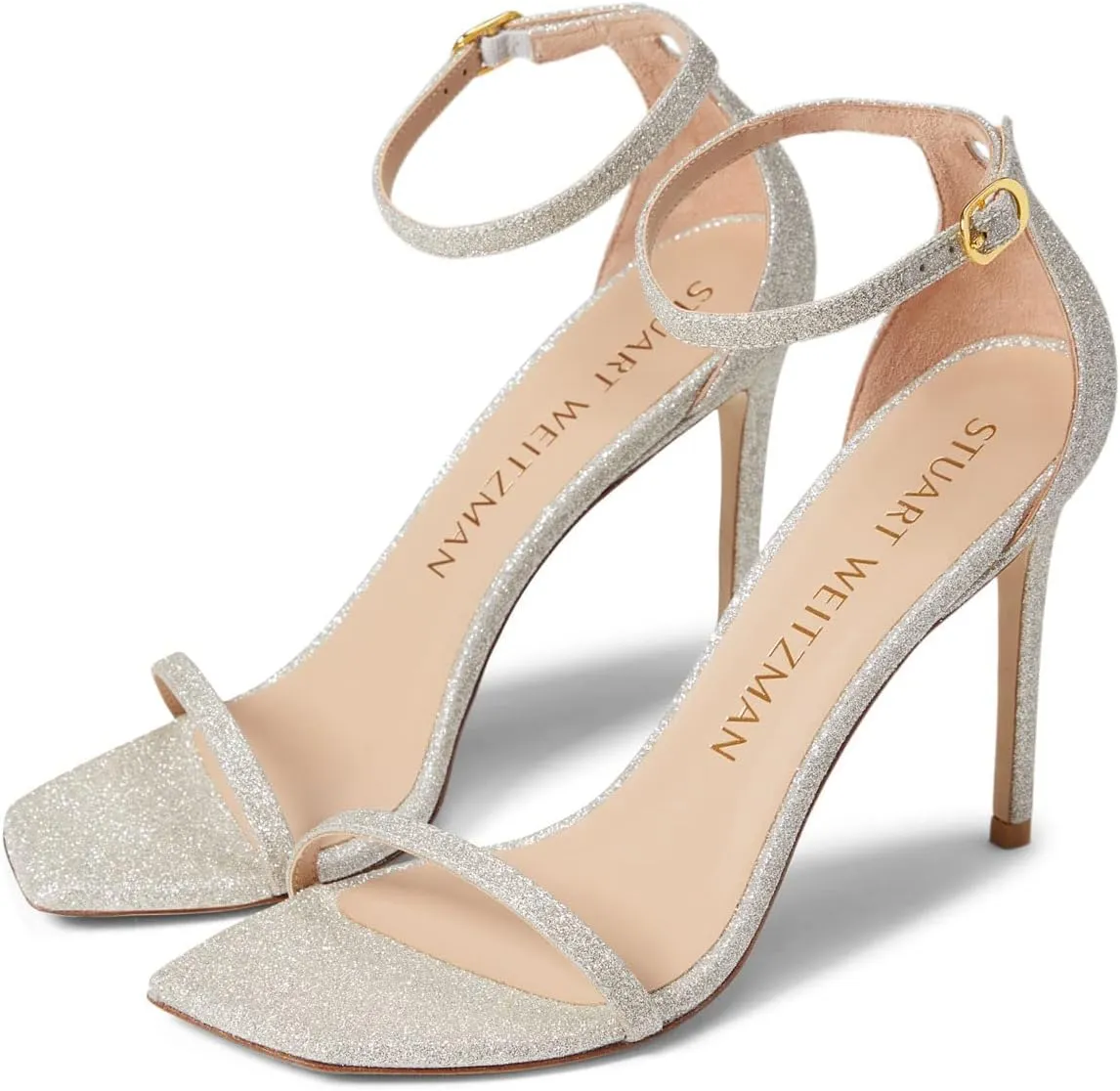 Stuart Weitzman Women's Nudist Curve 100 Patent Sandals