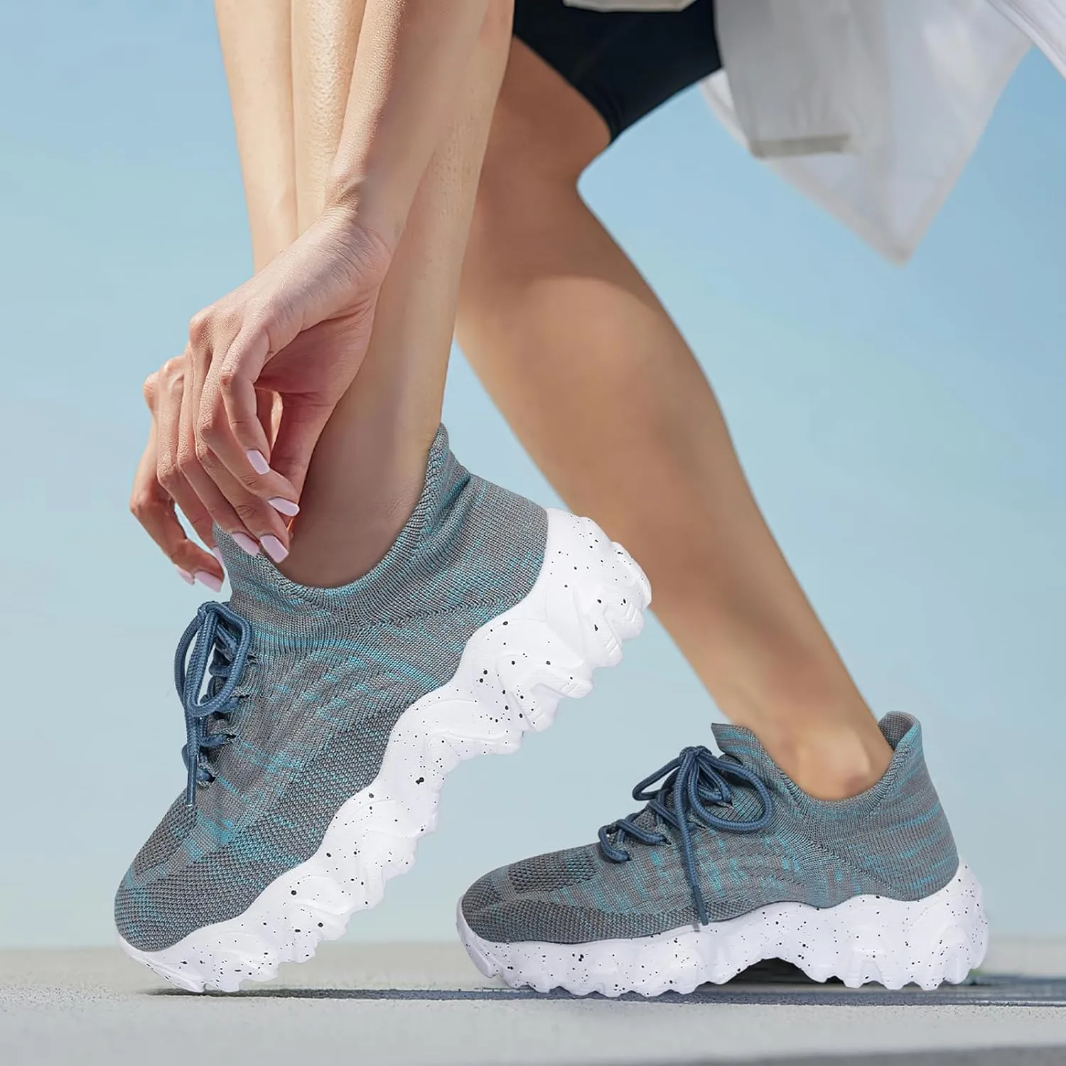 STUNAHOME Womens Walking Shoes Comfort Ultra Lightweight Casual Sneakers Breathable Mesh Slip On Tennis Shoes Fashion Gym Travel Work