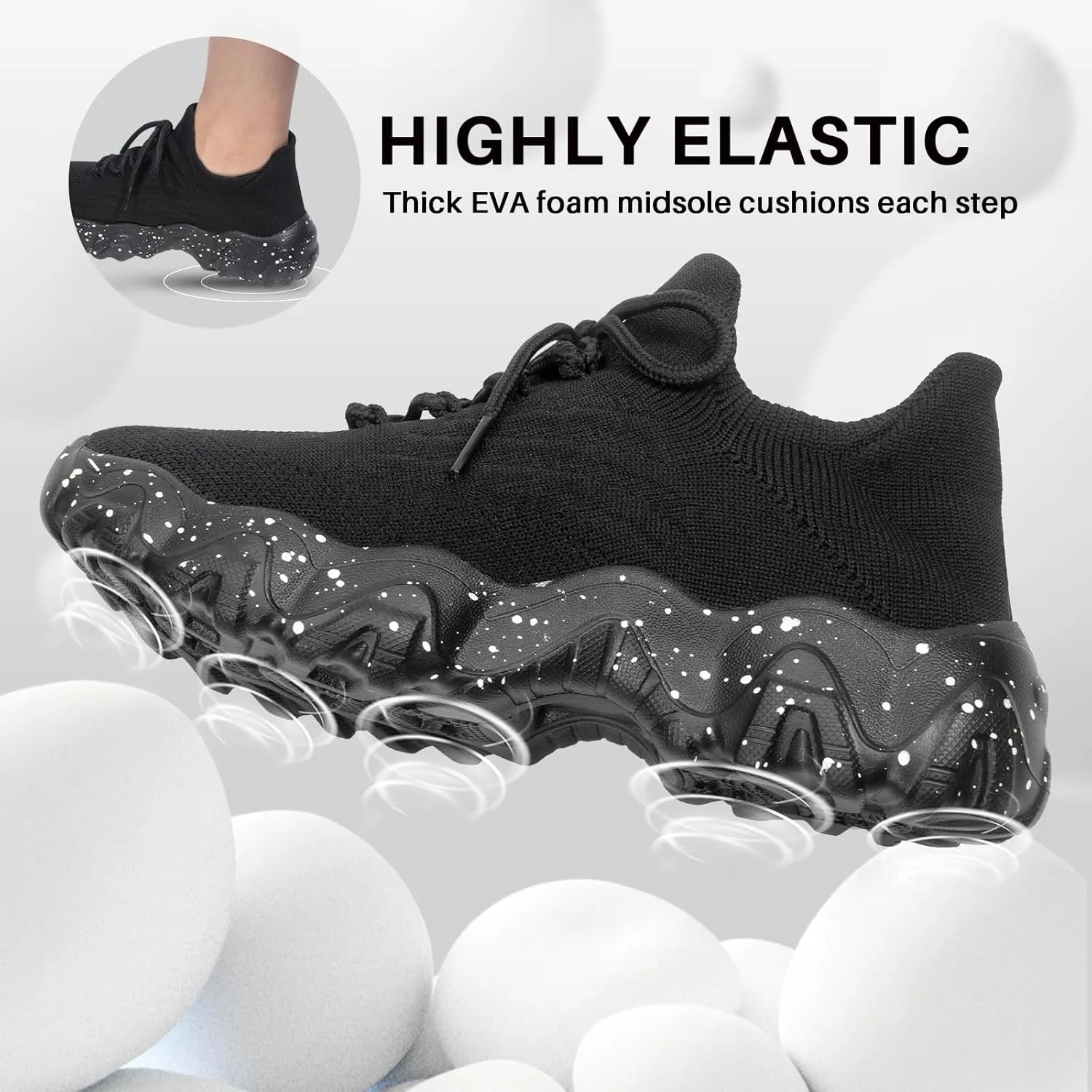 STUNAHOME Womens Walking Shoes Comfort Ultra Lightweight Casual Sneakers Breathable Mesh Slip On Tennis Shoes Fashion Gym Travel Work
