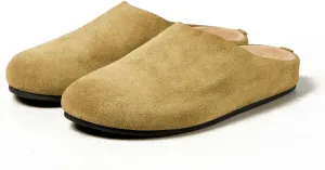 Suede Clogs for Women Arch Support Cork Footbed Mules Comfort Slip On Potato Shoes Sandals Slippers