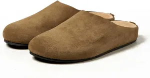 Suede Clogs for Women Arch Support Cork Footbed Mules Comfort Slip On Potato Shoes Sandals Slippers