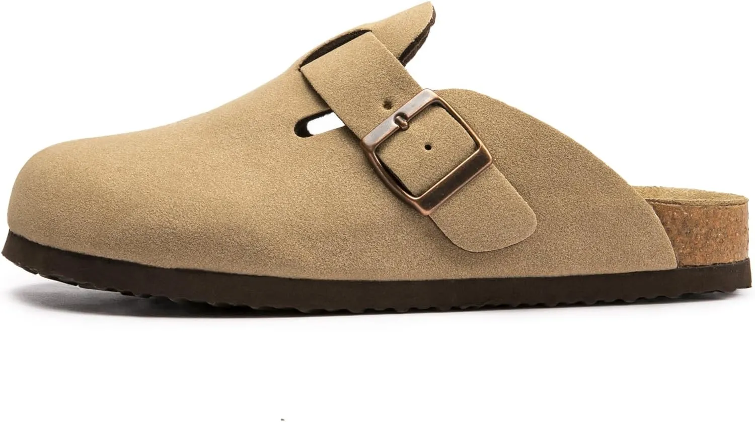 Suede Clogs Potato Shoes Cork Footbed Sandals Comfort Mules with Arch Support Slip On Slippers