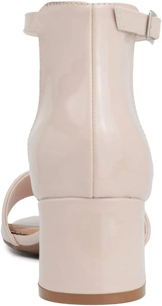 Sugar Women's Block Heel Sandals – Open Toe, Ankle Strap, Comfortable Dress Shoes for Weddings & Casual Wear