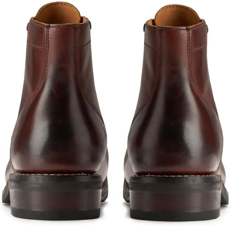 SUREWAY 6" Men's Lace-up Ankle Boots - Cap Toe, Captain Genuine Leather Lace up Chukka Boots for Men,Classic Comfort Oxford Style Footwear