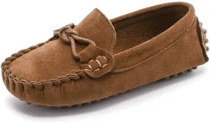 Toddler Boys Girls Loafers Shoes Casual Suede Leather Slip On Dress Wedding Shoes for Kids