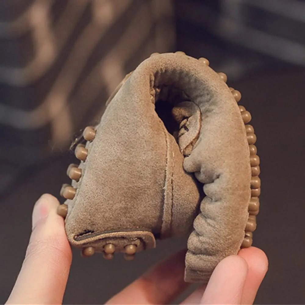 Toddler Boys Girls Loafers Shoes Casual Suede Leather Slip On Dress Wedding Shoes for Kids