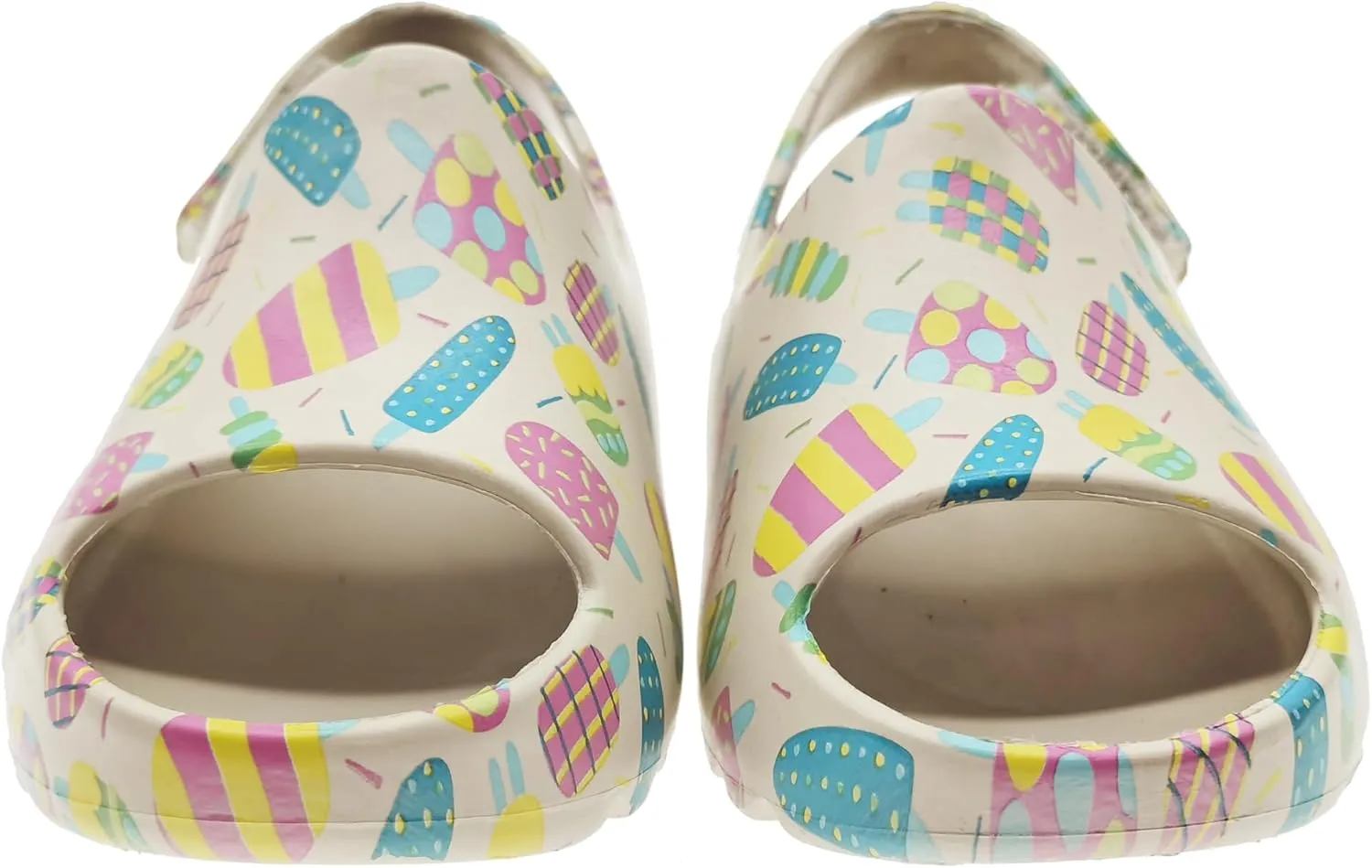 Toddler Kids Slides Sandals Summer Slip-On Sandals Shower Beach Pool Anti-slip Slippers for Girls Boys White Water Shoes