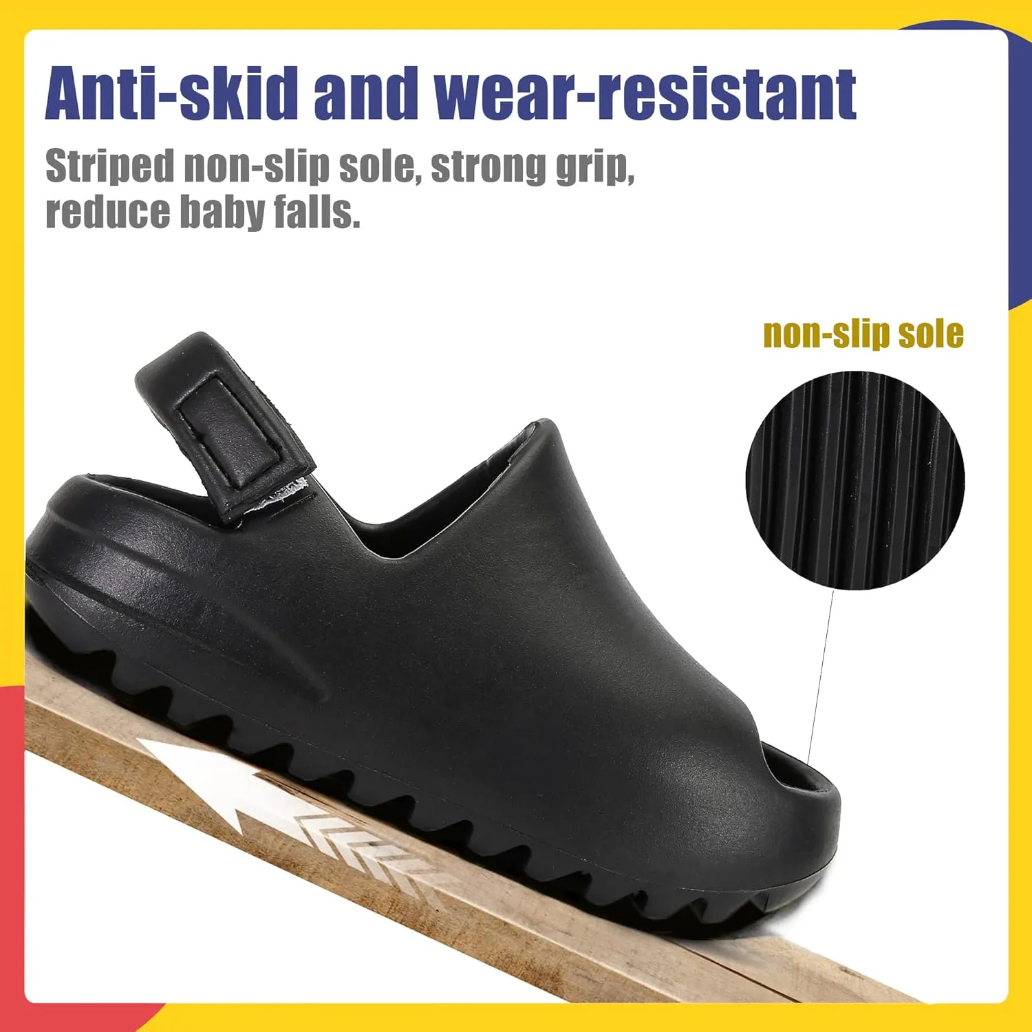 Toddler Kids Slides Sandals Summer Slip-On Sandals Shower Beach Pool Anti-slip Slippers for Girls Boys White Water Shoes
