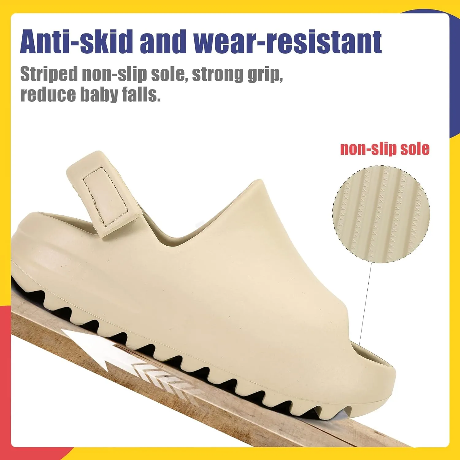 Toddler Little Kids Slides Sandals for Boys Girls Summer Slip-On Slide Slippers Sandals for Baby Kid Anti-slip Water Shoes