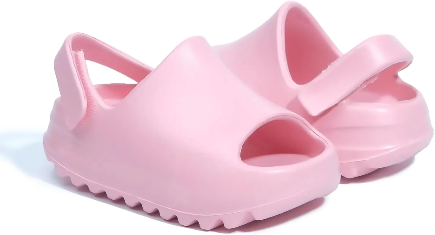 Toddler Little Kids Slides Sandals Summer Slip-On Sandals Beach Pool Anti-slip Slippers for Kids Girls Water Shoes Indoor Outdoor Lightweight Sandals for Boys Toddler Strap Slides Sandals
