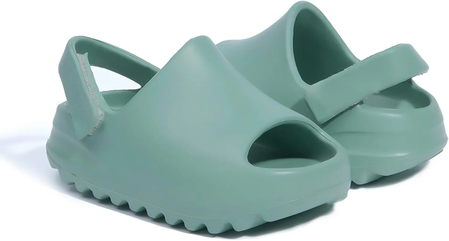 Toddler Little Kids Slides Sandals Summer Slip-On Sandals Beach Pool Anti-slip Slippers for Kids Girls Water Shoes Indoor Outdoor Lightweight Sandals for Boys Toddler Strap Slides Sandals