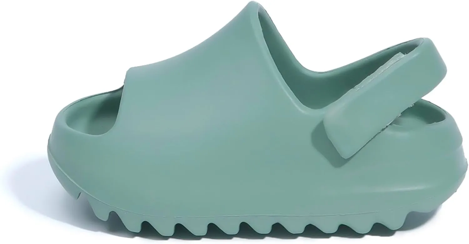 Toddler Little Kids Slides Sandals Summer Slip-On Sandals Beach Pool Anti-slip Slippers for Kids Girls Water Shoes Indoor Outdoor Lightweight Sandals for Boys Toddler Strap Slides Sandals