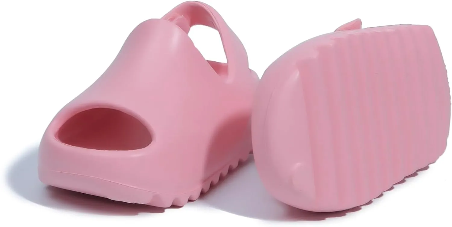 Toddler Little Kids Slides Sandals Summer Slip-On Sandals Beach Pool Anti-slip Slippers for Kids Girls Water Shoes Indoor Outdoor Lightweight Sandals for Boys Toddler Strap Slides Sandals