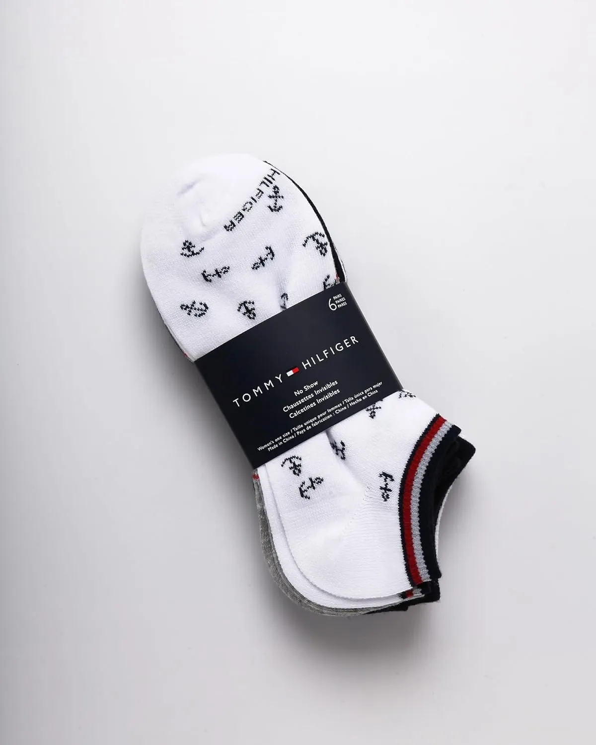 Tommy Hilfiger Womens No Show Socks - 6 Pack Soft Cotton Blend Low Cut Liner Socks for Sneakers, Loafers, Flats (Size: 4-10)