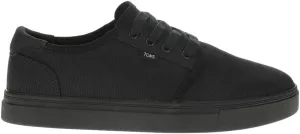 TOMS Mens Carlo 2.0 Canvas Lace Up Sneakers Shoes Casual - Black
