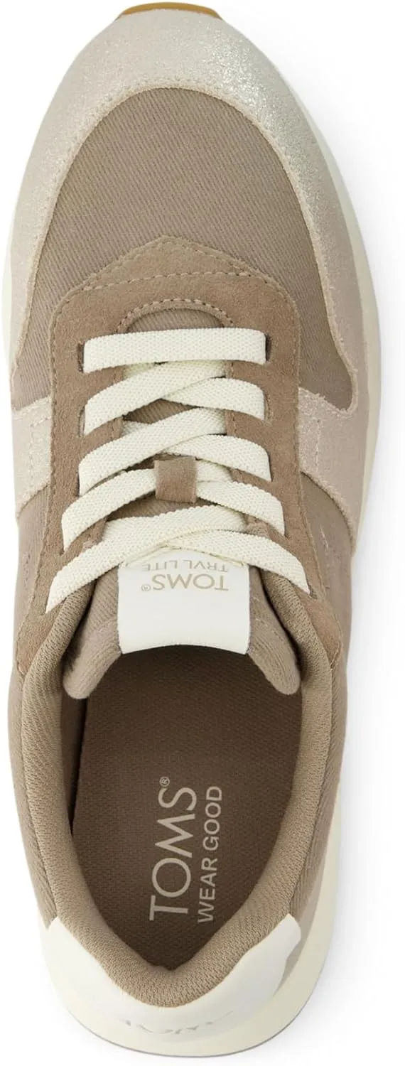 TOMS Womens Trvl Lite Retro Lace Up Sneakers Shoes Casual - Off White