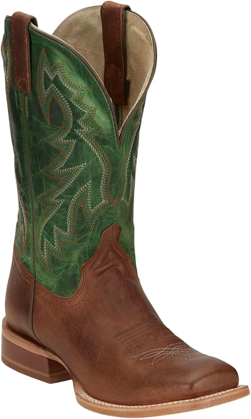 Tony Lama Luciano Men's Stylish Leather Boots - Durable, Comfortable, and Perfect for Casual & Formal Occasions, Gold/Tan - 10 EE