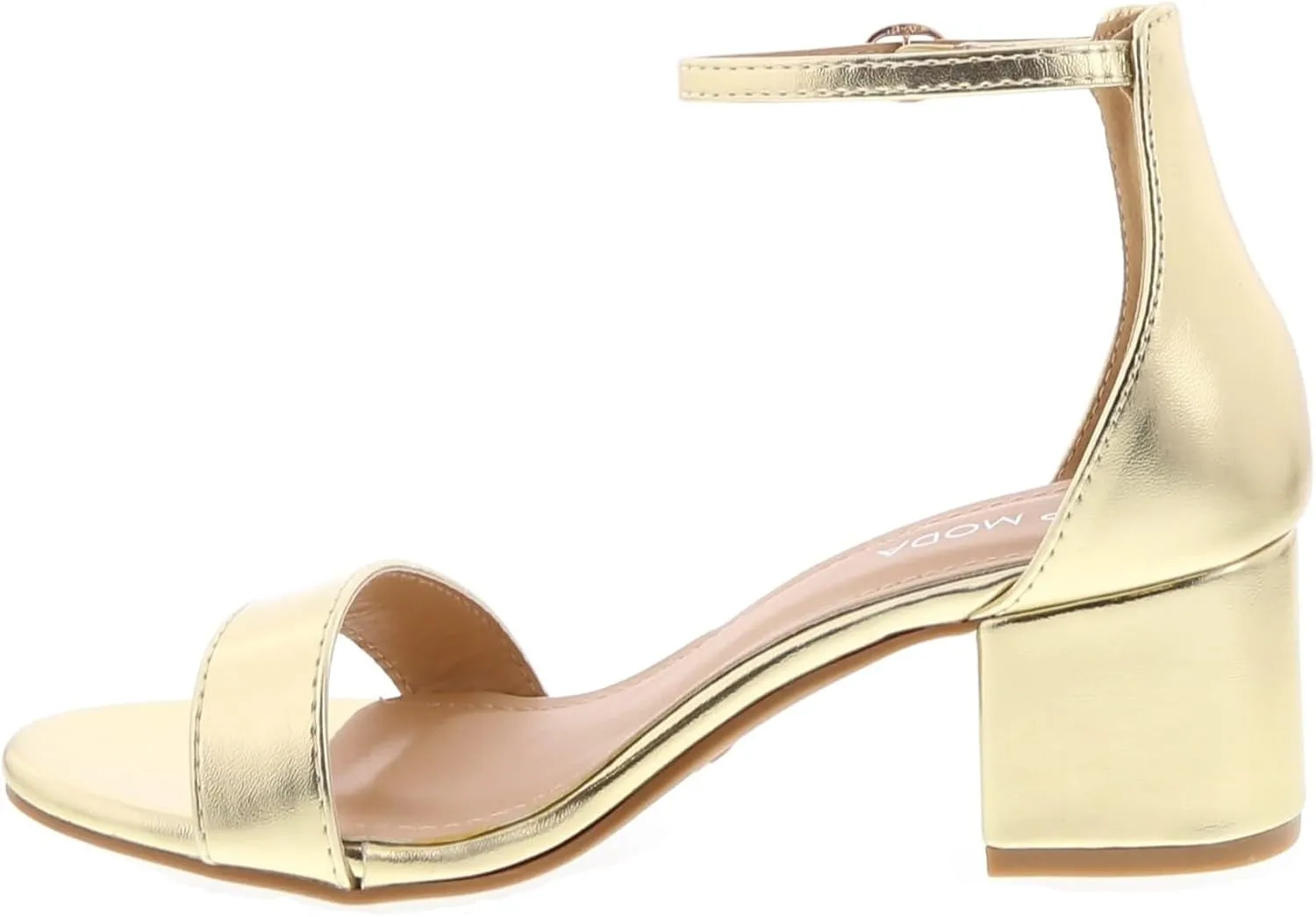 TOP Moda Darcie-1 Ankle Strap Dressy High Heel Sandal, Non-slip Sole, For Wedding, Party, Prom, Evening Wear, or Any Occasion, Sleek Style Block Heel Sandals