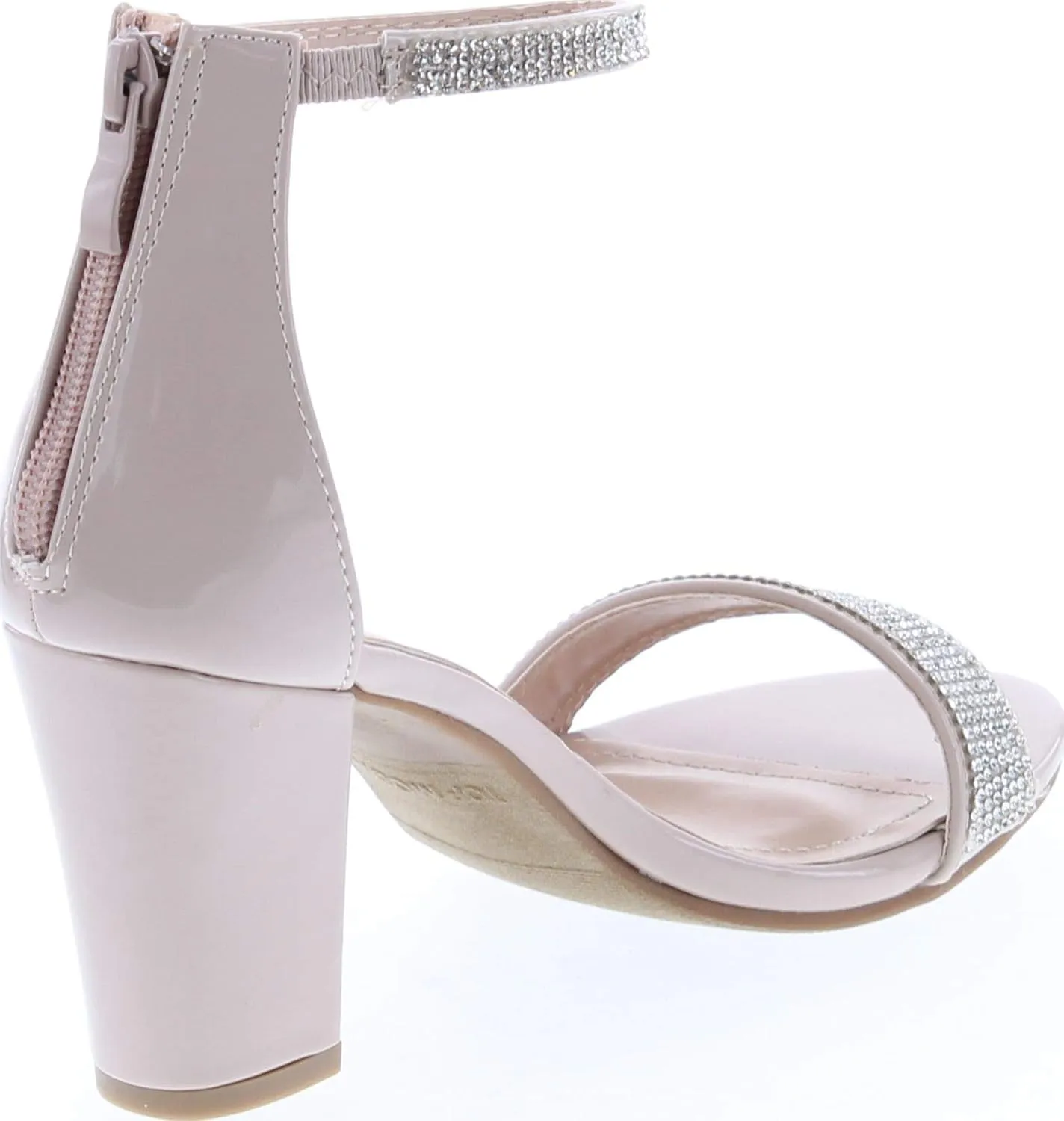 TOP Moda Gallery-45 Ankle Strap Dressy High Heel Sandal, Non-slip Sole, For Wedding, Party, Prom, Evening Wear, or Any Occasion, Sleek Style Block Heel Sandals
