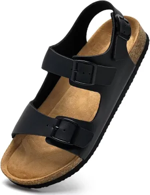 Torotto Womens Sandals with Cork Footbed Open Toe Adjustable Webbing Athletic Slides Sandals for Walking | Beach | Indoor Outdoor