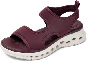UBFEN Womens Sport Sandals with Elastic Ankle Strap - Comfortable Walking Casual Open Toe Summer Wedge Sandals