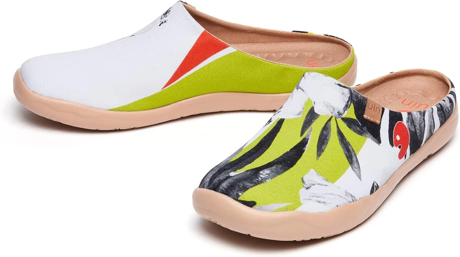 UIN Men's Painted Slipper Lightweight Comfort Mules Walking Casual Household Slip Ons Art Travel Shoes Malaga