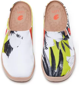 UIN Men's Painted Slipper Lightweight Comfort Mules Walking Casual Household Slip Ons Art Travel Shoes Malaga