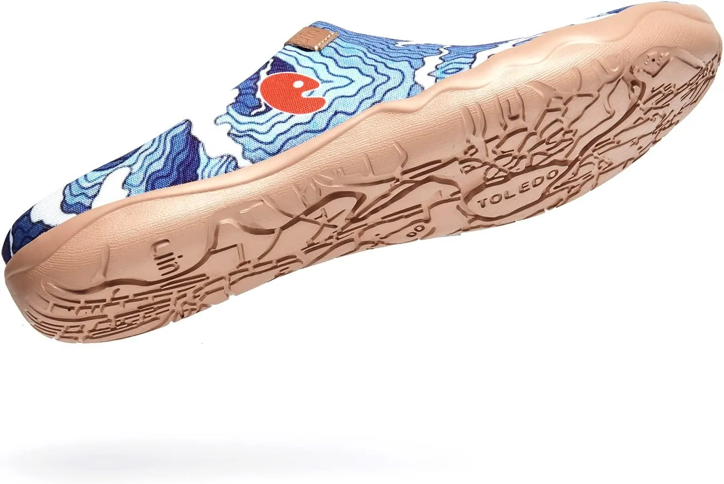 UIN Men's Painted Slipper Lightweight Comfort Mules Walking Casual Household Slip Ons Art Travel Shoes Malaga